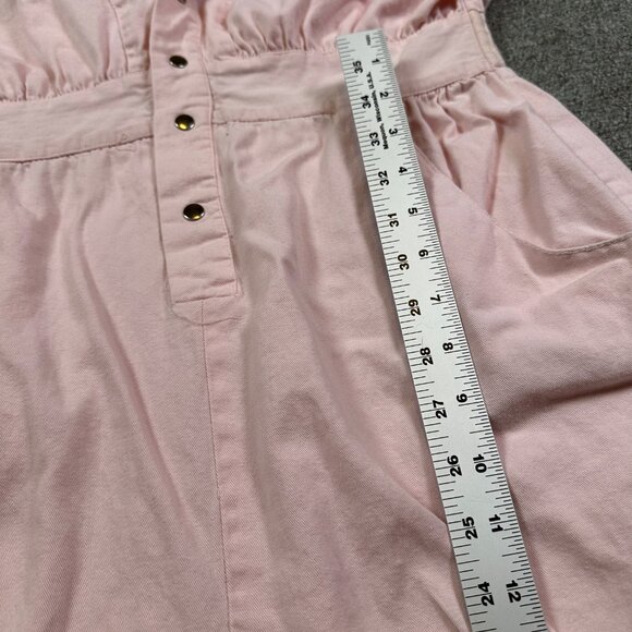 Vintage Oops California 80s Utility Pastel Pink Snap Midi Dress Women's Medium - Picture 8 of 8
